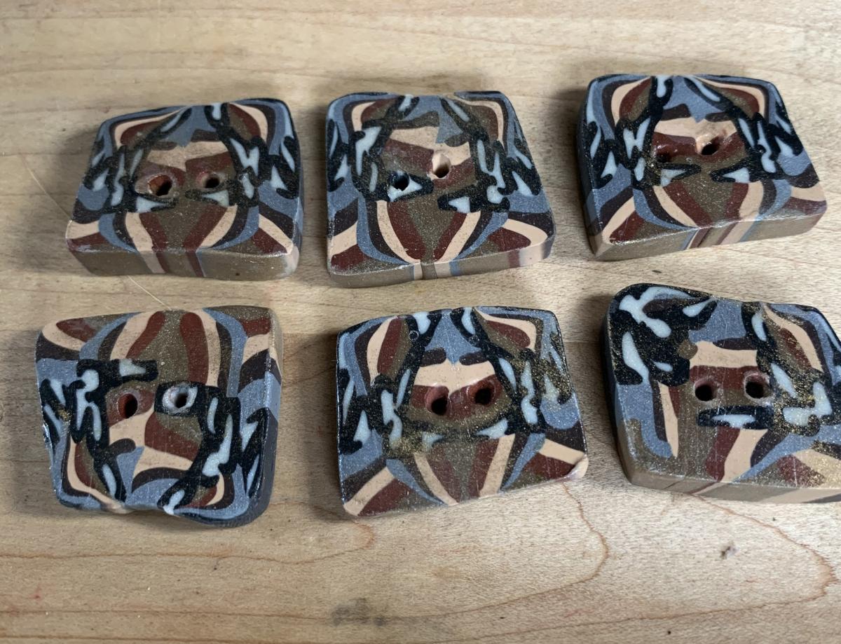 1” Fimo Buttons. picture