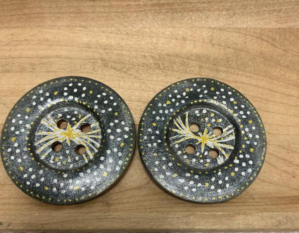 2.25” Hand Painted Wood Buttons picture