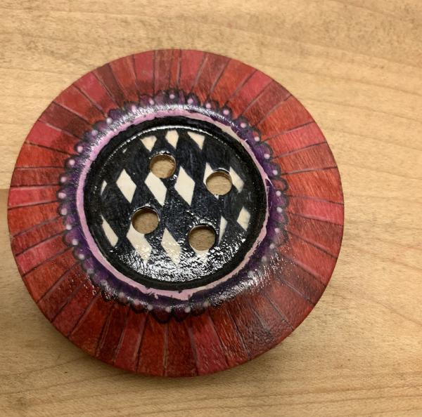 2.25” Hand Painted Wood Buttons picture