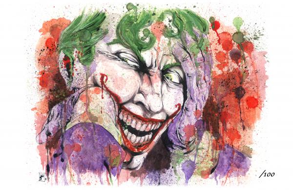 Joker Signed & Numbered Spatter Print picture