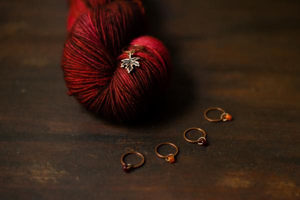 Maple Leaf Stitch Markers