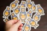 Bear Knitter Sticker