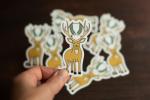 Deer Knitter Sticker