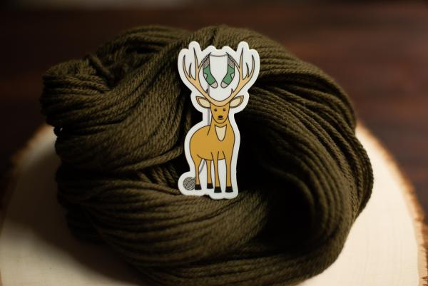 Deer Knitter Sticker picture