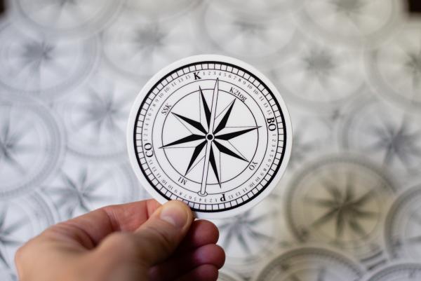 Knitting Compass Sticker picture