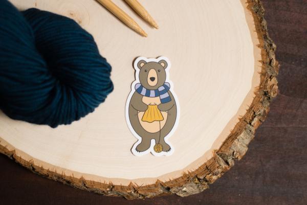 Bear Knitter Sticker picture