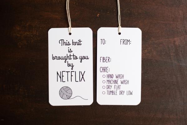 Knit by Netflix Gift Tags picture