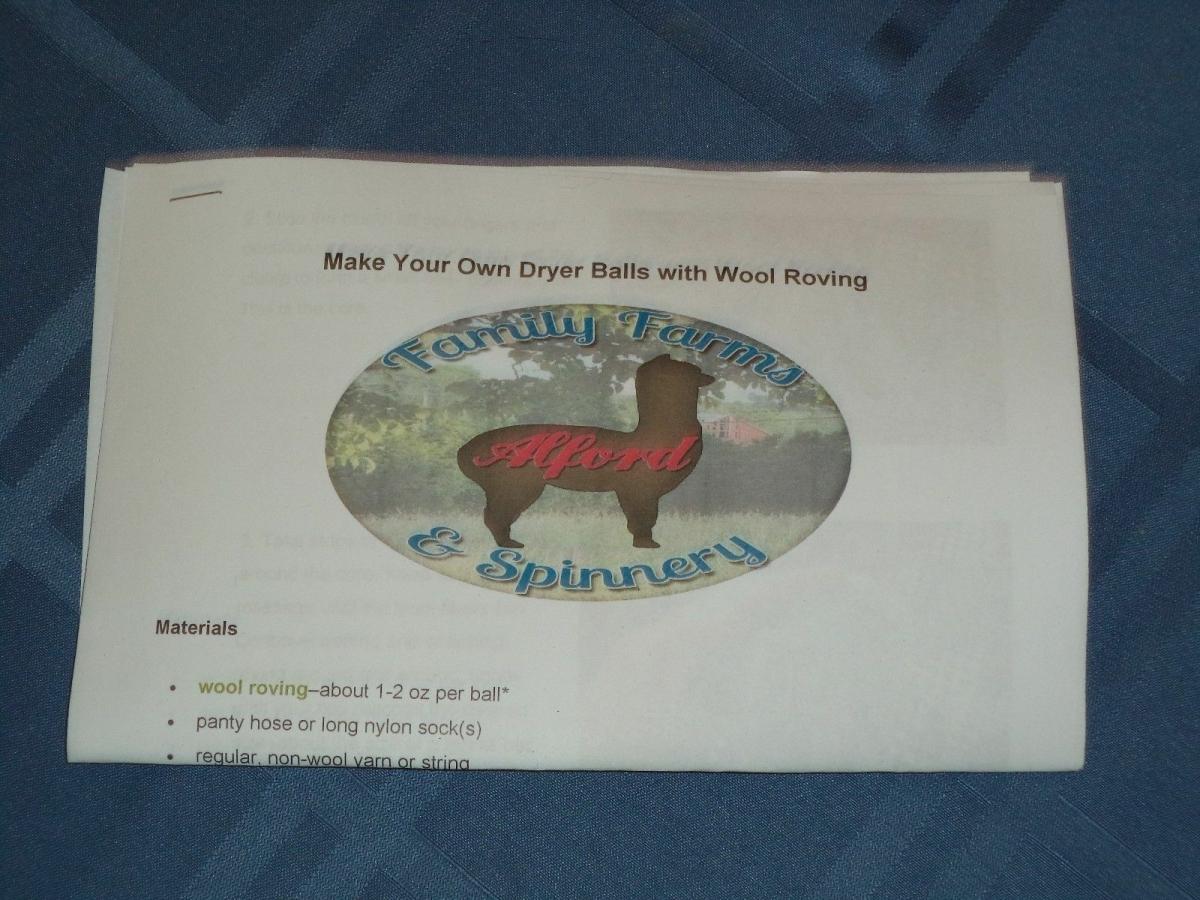 Wool Dryer Ball Kit 2,3, or 4 Ball picture