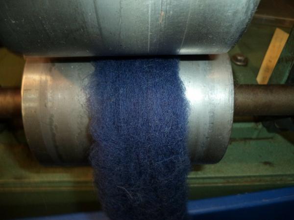 Dark BLUE - Hand-dyed Texel Wool Roving  - 8 oz bags picture