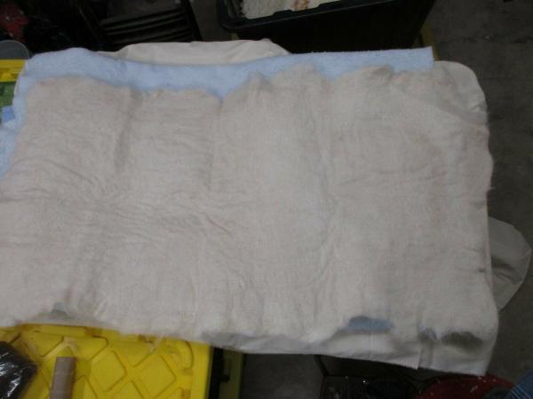 Beautiful Beige Wet Felted Pad made from Alpaca Fiber picture