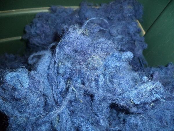 Dark BLUE - Hand-dyed Texel Wool Roving  - 8 oz bags picture