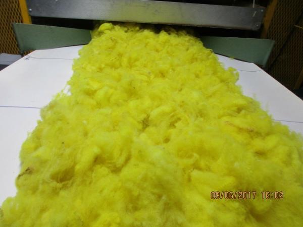 Yellow - Hand-dyed Texel Wool Roving Felt Spin Knit Craft! - 4 oz bag picture
