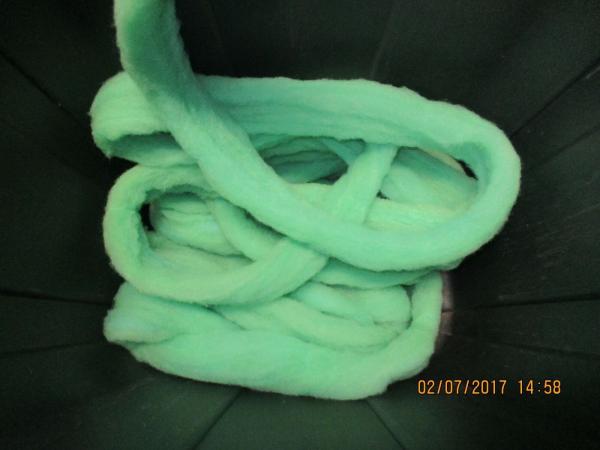 Light Green - Hand-dyed Texel Wool Roving Felt Spin Knit Craft! - 4 oz bags picture