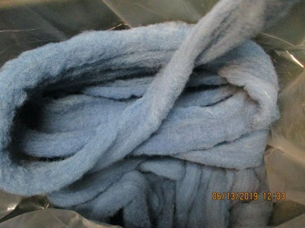 Gun Metal Blue Texel Wool Roving - Free Shipping picture