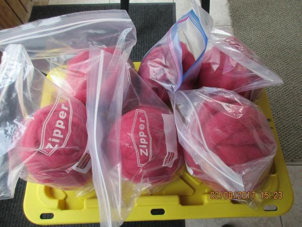 Light Red - Hand-dyed Texel Wool Roving Felt Spin Knit Craft! - 8 oz bags picture