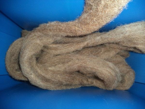 Rich Medium Brown Shetland Roving 4 oz each picture