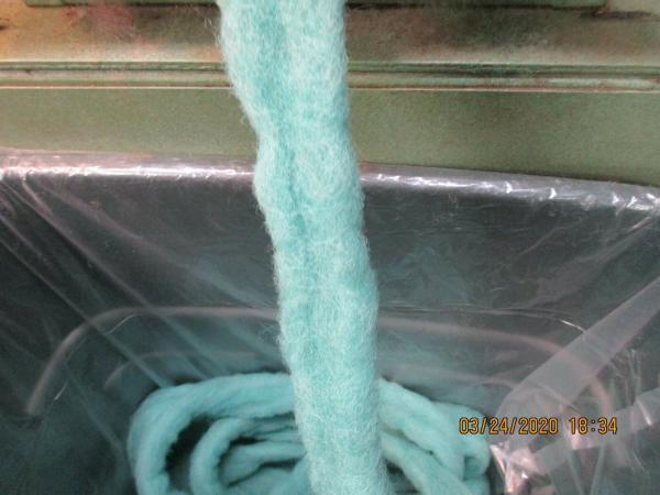 Light Turquoise Washed Texel Wool Roving - Free Shipping picture