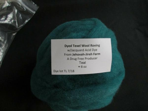 Felter's Multi-color dyed Texel Roving 6 oz bags picture