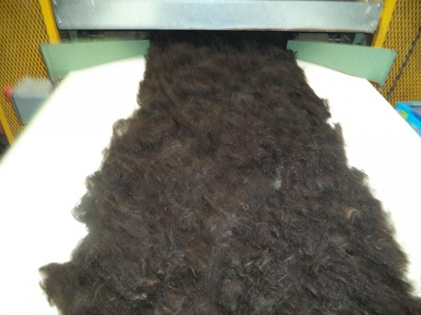 medium gray washed Romney Wool Roving Fleece picture