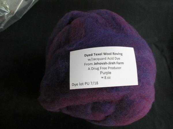 Felter's Multi-color dyed Texel Roving 6 oz bags picture