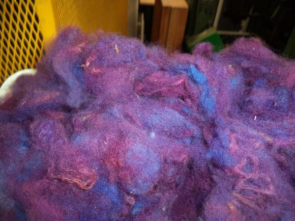 Purple - Hand-dyed Texel Wool Roving for Felt, Spin, Knit Crafts! - 8 oz bags picture