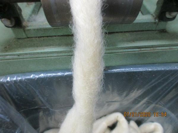 White Coopworth Wool Roving with long staple - Free Shipping picture