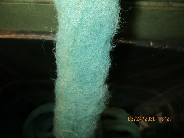 Light Turquoise Washed Texel Wool Roving - Free Shipping picture