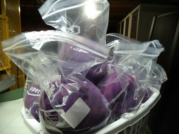 Purple - Hand-dyed Texel Wool Roving for Felt, Spin, Knit Crafts! - 8 oz bags picture