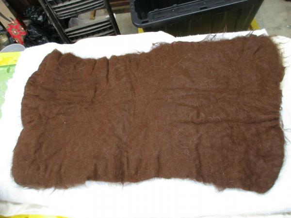 Dark Brown Needle Felted Alpaca Pad - REDUCED picture