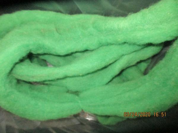 Turquoise Washed Texel Wool Roving - Free Shipping picture