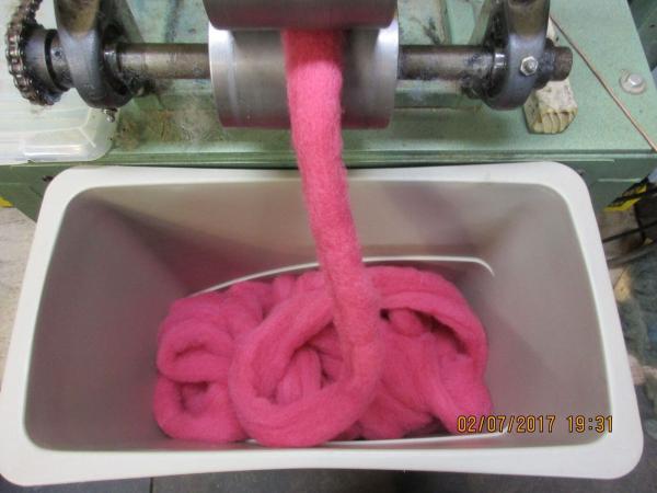 Light Red - Hand-dyed Texel Wool Roving Felt Spin Knit Craft! - 8 oz bags picture