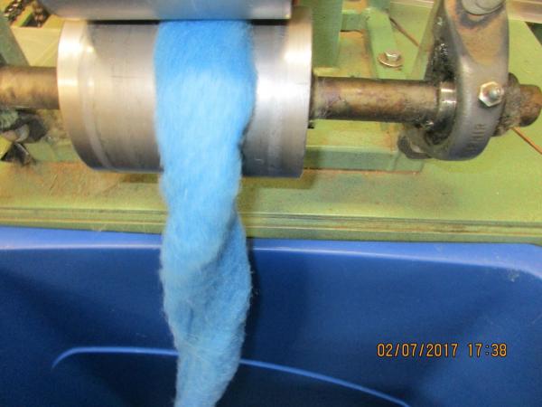 BLUE - Hand-dyed Texel Wool Roving Felt Spin Knit Craft! - 8 oz bags picture