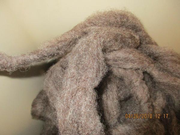 4 oz bags Dark gray washed Romney Wool Roving picture