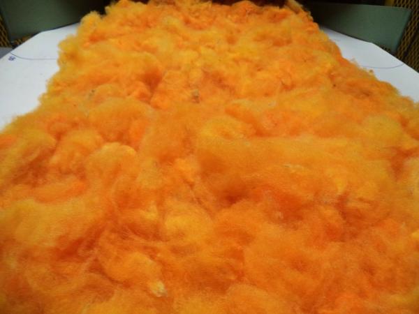 Golden Yellow - Hand-dyed Texel Wool Roving  - 8 oz bags picture