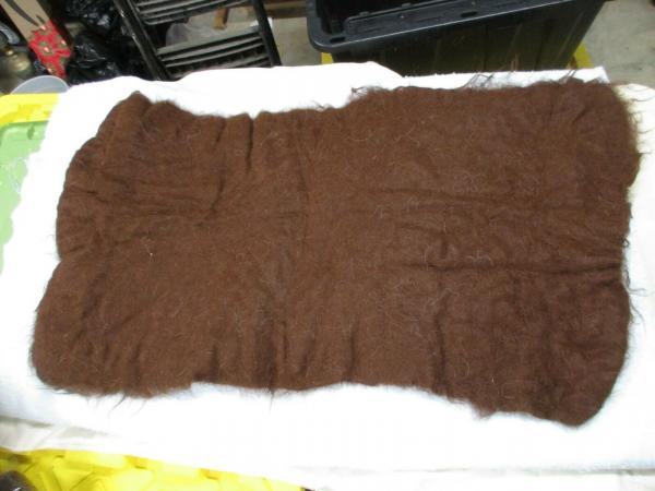 Dark Brown Needle Felted Alpaca Pad - REDUCED picture