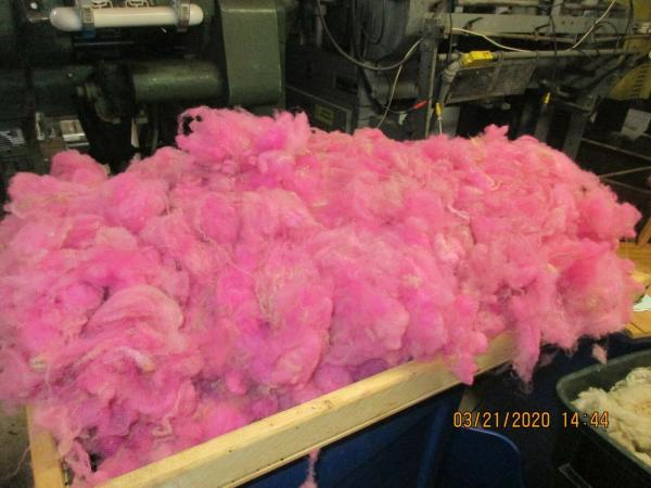 Pink Texel Wool Roving - Free Shipping picture