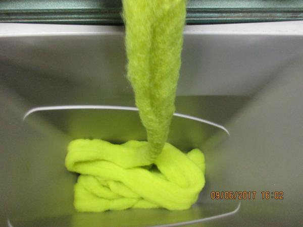 Yellow - Hand-dyed Texel Wool Roving Felt Spin Knit Craft! - 4 oz bag picture