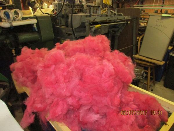 Light Red - Hand-dyed Texel Wool Roving Felt Spin Knit Craft! - 8 oz bags picture