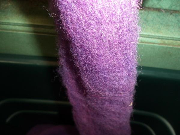 Purple - Hand-dyed Texel Wool Roving for Felt, Spin, Knit Crafts! - 8 oz bags picture