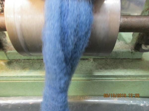 Gun Metal Blue Texel Wool Roving - Free Shipping