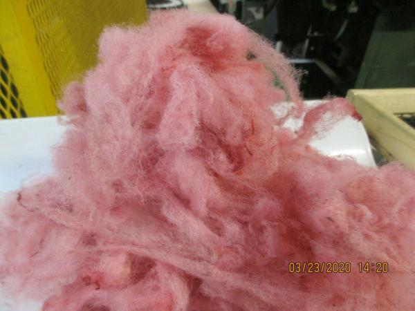 Very light Burgundy Washed Texel Wool Roving picture