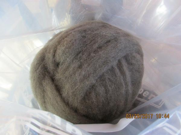 Dark Gray - Hand-dyed Texel Wool Roving for Felt, Spin, Knit Crafts! - 8 oz bags picture