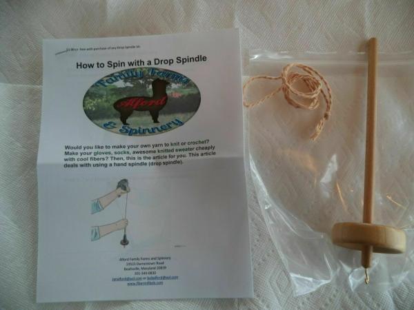 Fiber To A Hat Kit -Wool or Alpaca with Drop Spindle and Round Loom picture