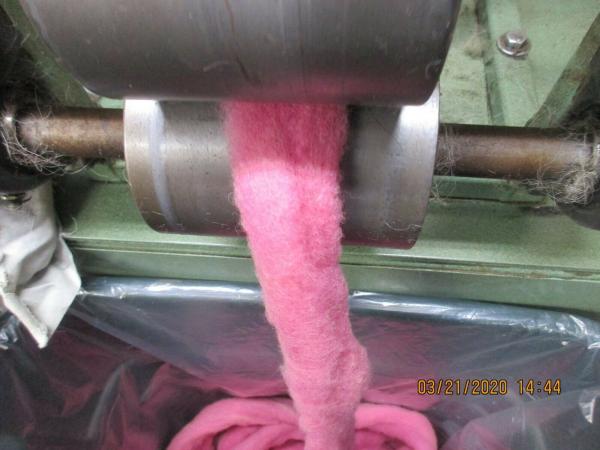 Pink Texel Wool Roving - Free Shipping