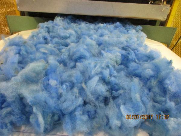 BLUE - Hand-dyed Texel Wool Roving Felt Spin Knit Craft! - 8 oz bags picture