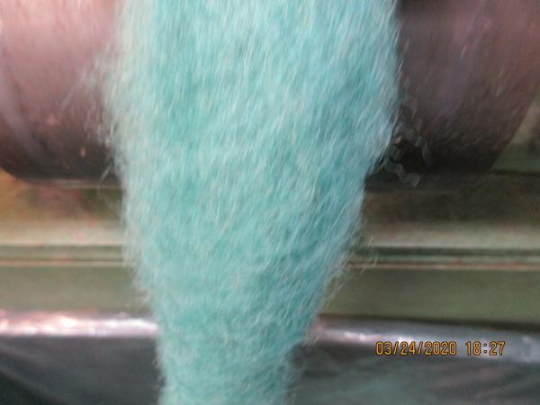 Light Turquoise Washed Texel Wool Roving - Free Shipping