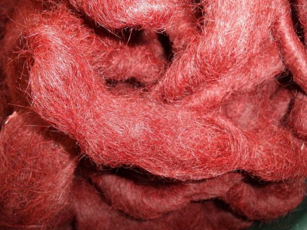 Dyed Dark Red Huacaya Alpaca from Samson and Tim picture