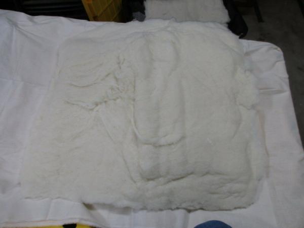 White Large Wet Felted Pad made from Texel wool picture