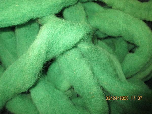Turquoise Washed Texel Wool Roving - Free Shipping picture