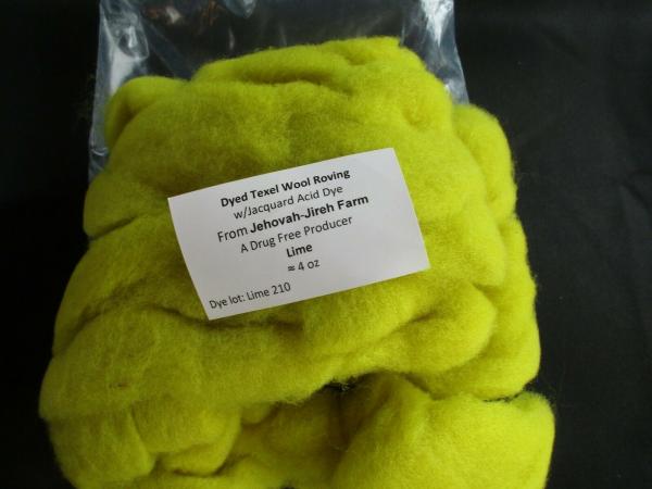 Felter's Multi-color dyed Texel Roving 6 oz bags picture